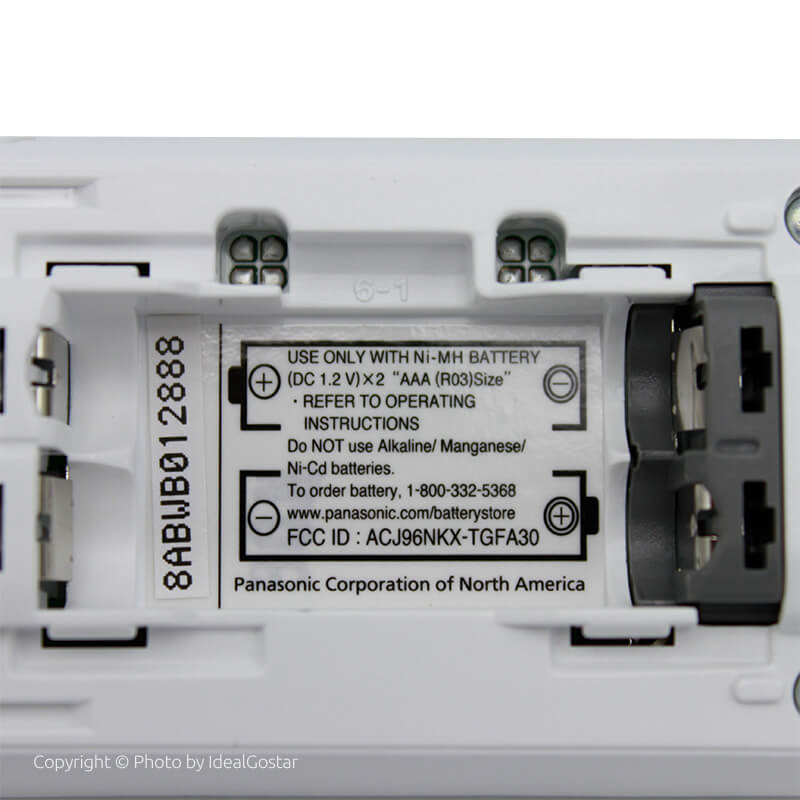 محل باتری گوشی تلفن بیسیم پاناسونیک KX-TGF350